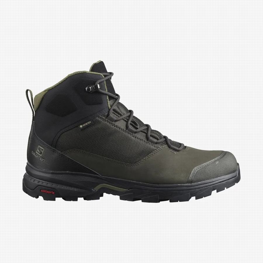 Salomon Outward Gore-tex Vandringskängor Herr Olivgröna [SPC2167XO]